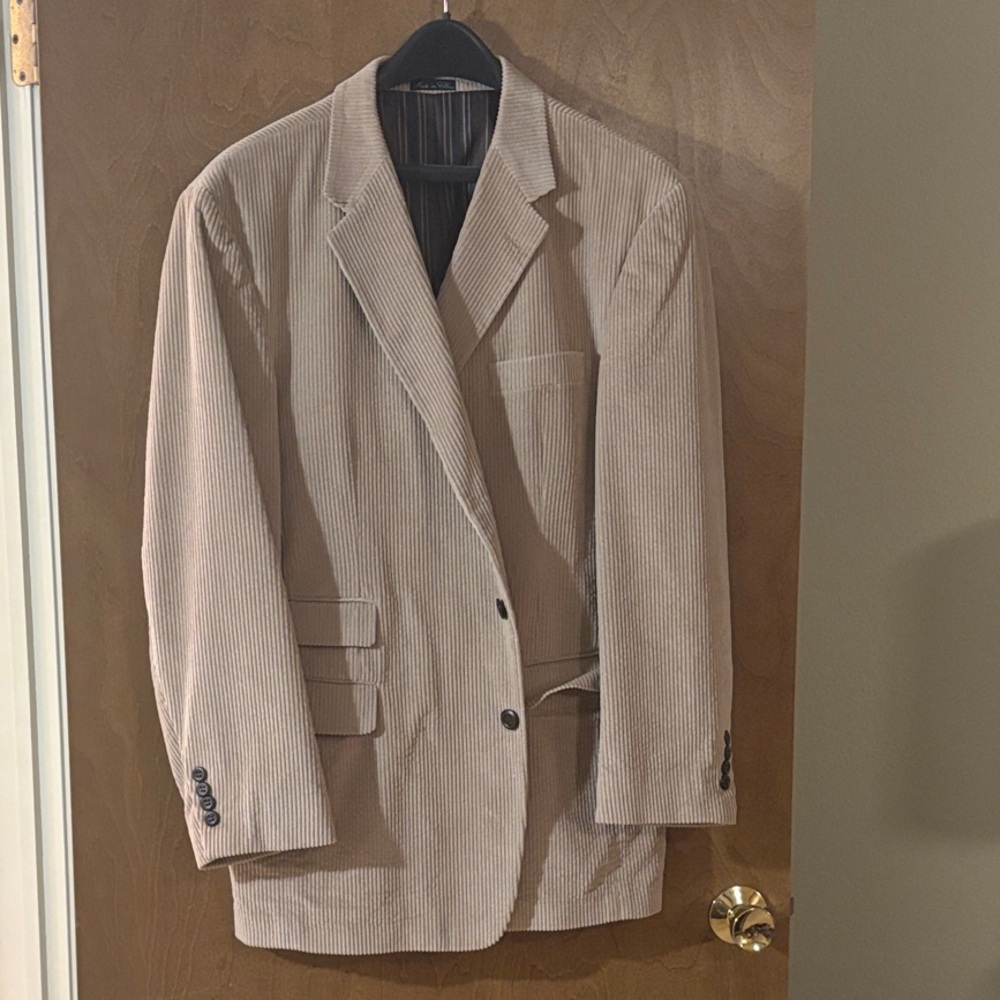 Vintage Roberto Volare Tan‎ Corduroy Men's Tan Blazer 42R